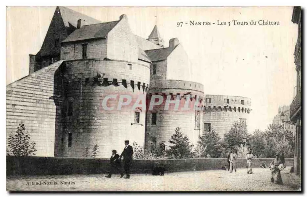 Nantes - Le tre torri del castello — Artaud-Nozais, Nantes, n°97 - Recto