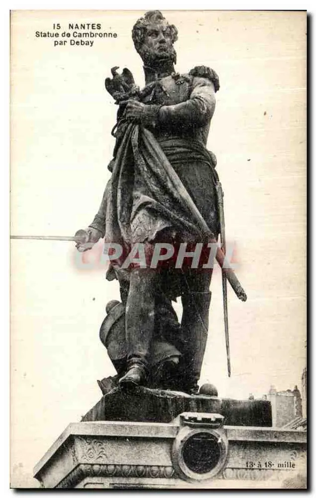 Estátua de Cambronne em Nantes — por Debay — editada por F. Chapeau - Frente
