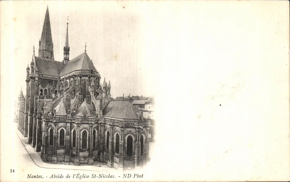 Nantes — Abside da Igreja de São Nicolau — ND Phot - Frente