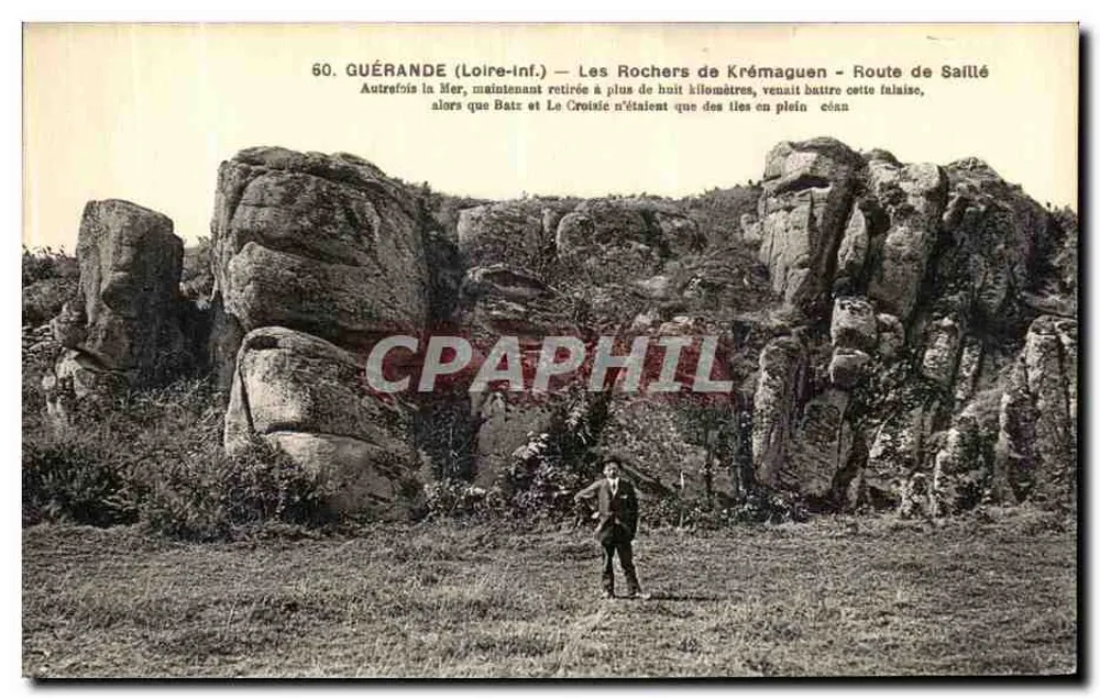Guérande (Loire-Inf.) — Die Felsen von Krémaguen — Route de Saillé - Vorderseite