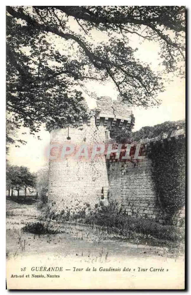 Guérande — Turm der Gaudinais genannt « Quadraturturm » — Artaud et Nozais, Nantes - Vorderseite