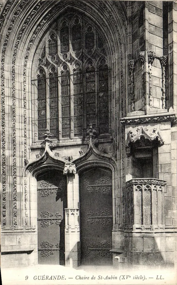 Guérande — Cadeira de St-Aubin (século XV) — LL. - Frente