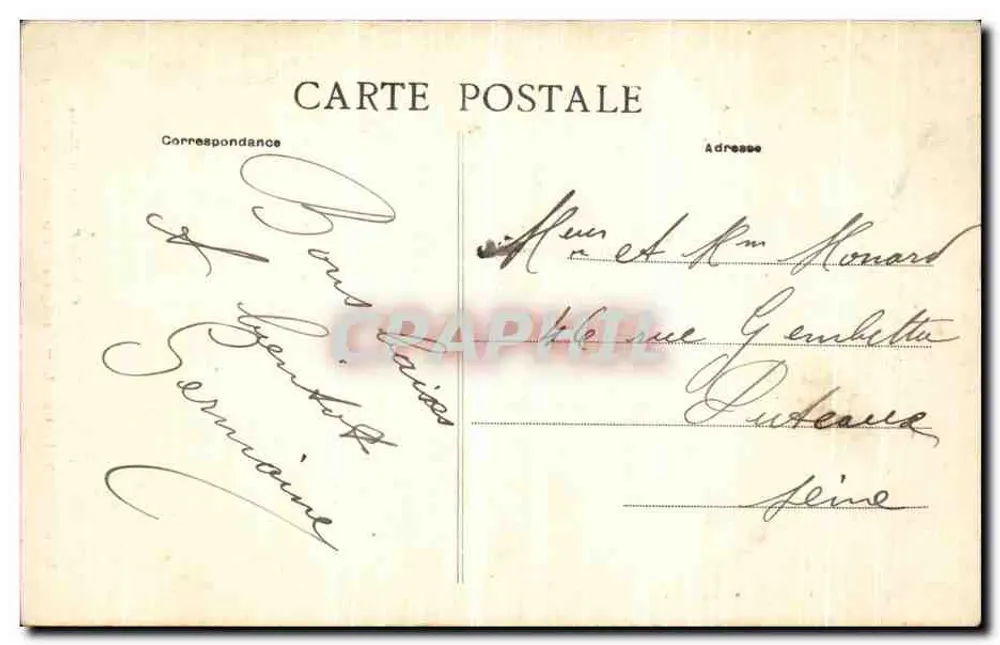 Guérande (Loire-Inf.) — Kollegiate Saint-Aubin - Südportal — Sammlung F. Chapeau, Nantes - Rückseite