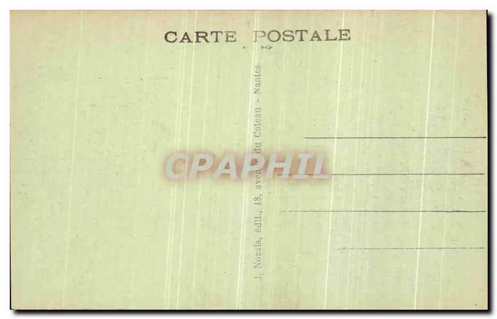 Guérande (L.-Inf) — Die Place und die Kirche Saint-Aubin — J. Nozais, Verlag, Nantes - Rückseite