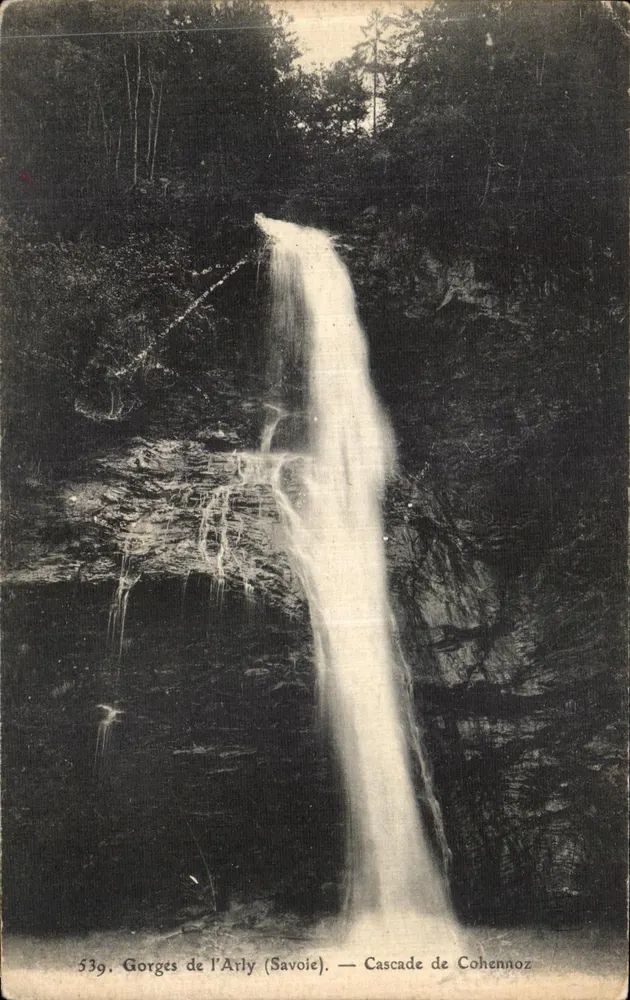 Gorges do Arly (Savoie) — Cachoeira de Cohennoz — n° 539 - Frente