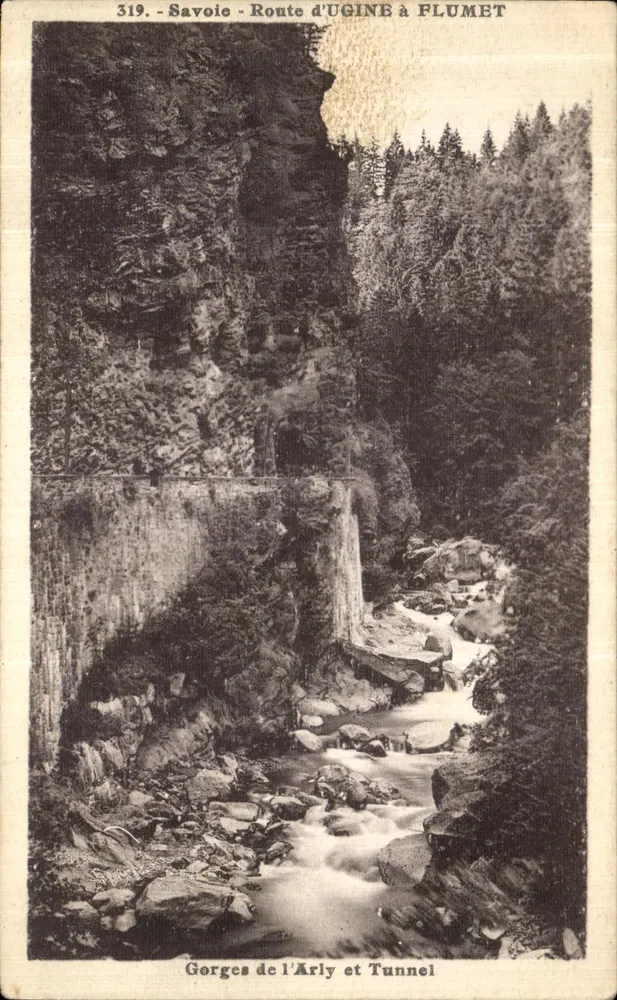 Gorges des Arly und Tunnel — Savoie — Route von Ugine nach Flumet — L. Morand, Fotoverlag - Vorderseite