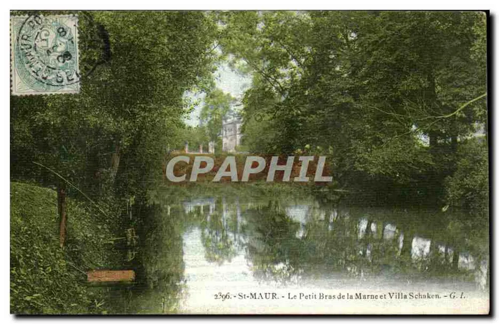 St-MAUR - Ansicht des Petit Bras de la Marne und Villa Schaken - G.L. - Vorderseite