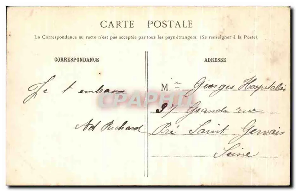 St-MAUR - Ansicht des Petit Bras de la Marne und Villa Schaken - G.L. - Rückseite
