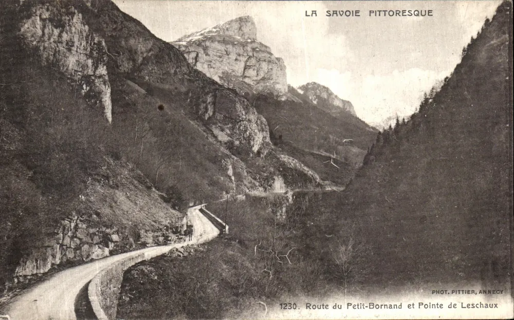 Pittoreske Savoie — Route du Petit-Bornand und Pointe de Leschaux — Foto. Pittier, Annecy, n°1230 - Vorderseite