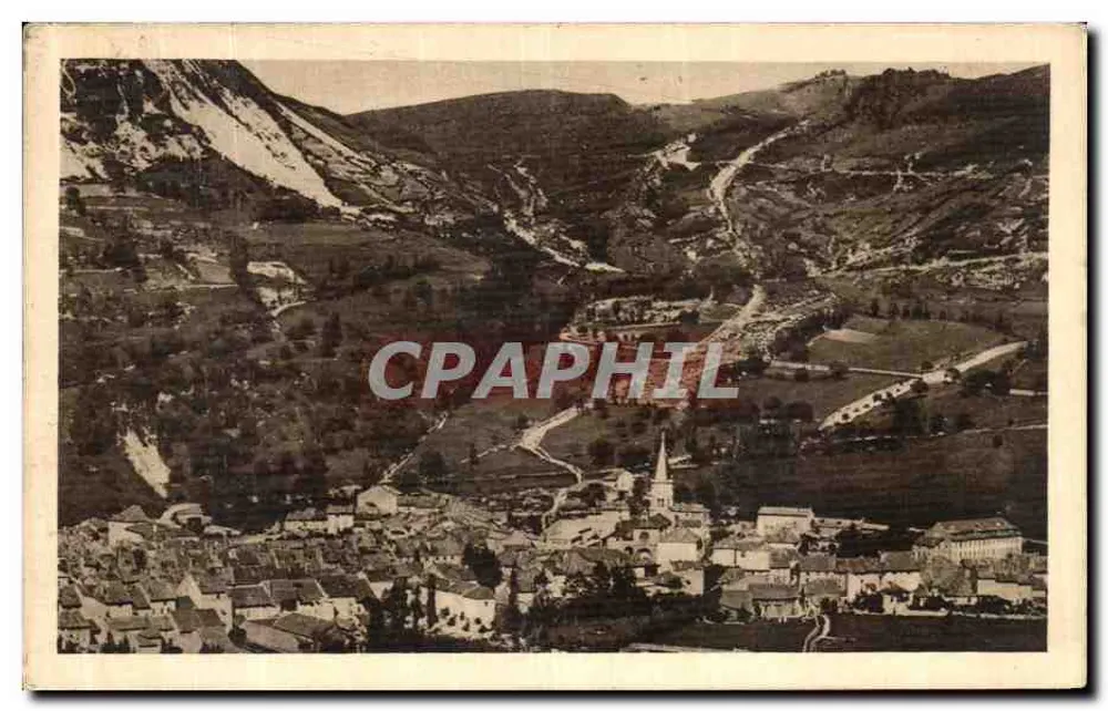 Nantua, visto de Chamoise — vista aérea do vilarejo e das montanhas — editor Didier, Nantua - Frente