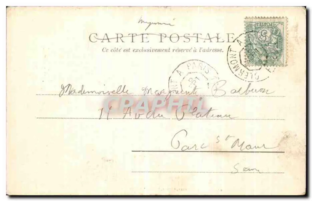 A Catedral — Moulin (Allier) — F. Devanney, editor, Moulin (Allier) - Verso