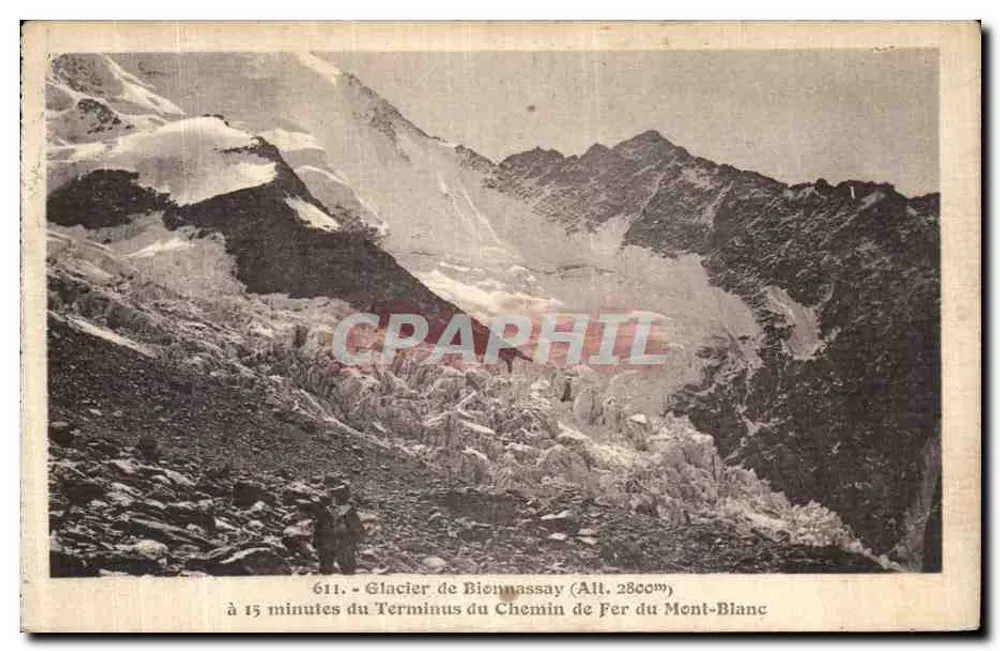 Glacier von Bienmassay (Höhe 2800 m) — 15 Minuten vom Endbahnhof der Mont-Blanc-Bahn — L. Morand, phot.-edit., Mégeve (Haute-Savoie) - Vorderseite