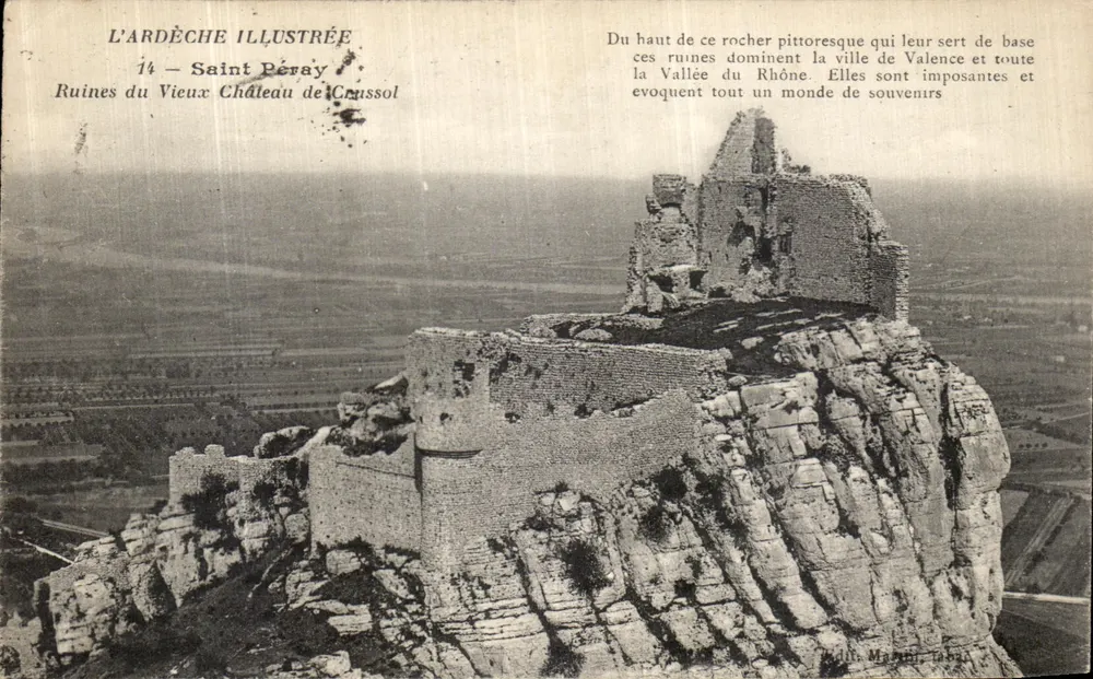 Ruinen des alten Schlosses Crussol — Saint-Péray — L'ARDÈCHE ILLUSTRÉE n°14 - Vorderseite
