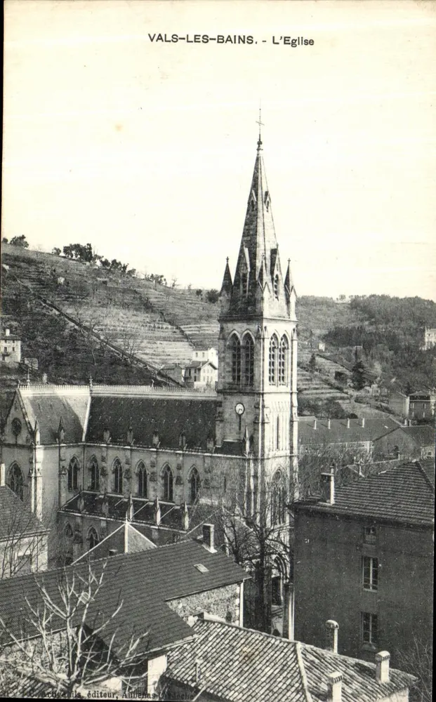 Vals-les-Bains - A Igreja — editor Andréas-Cardache - Frente