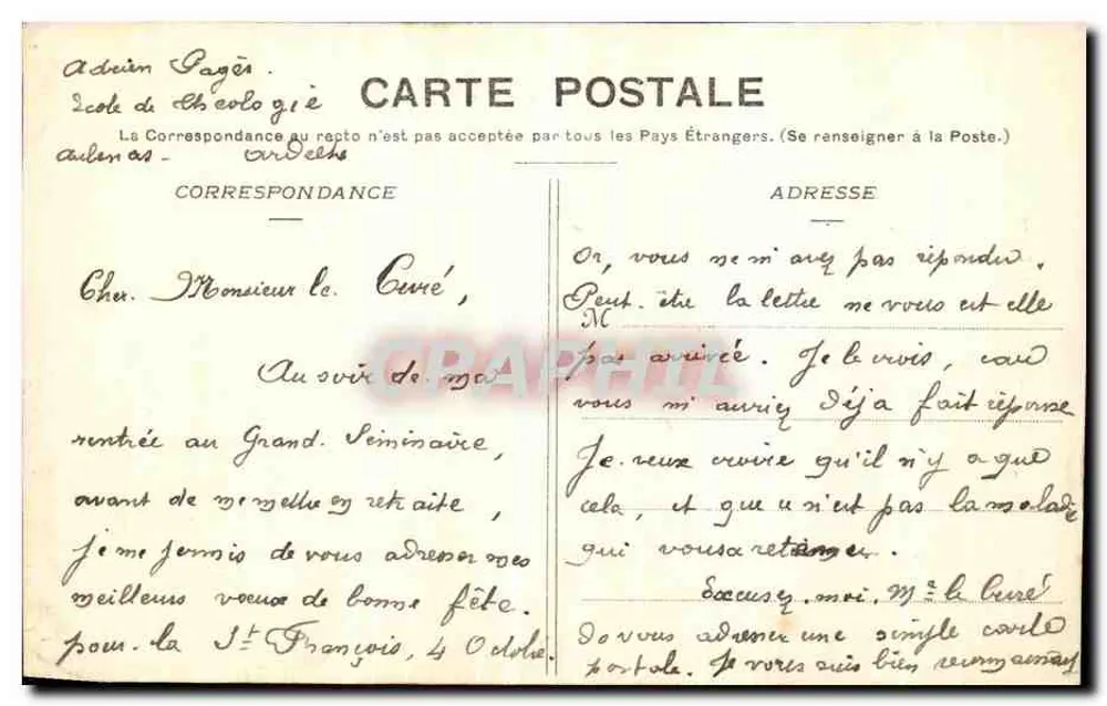 Vals-les-Bains - A Igreja — editor Andréas-Cardache - Verso