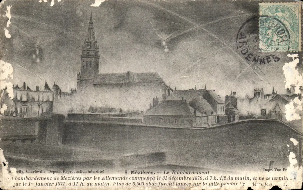 Mézières — O Bombardeio — Impr. Van Pr - Frente