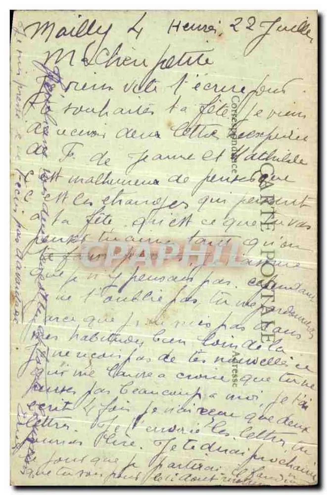 Camp de Mailly — Das Offiziersrestaurant — Militärbazaar, A. Nieps - Rückseite