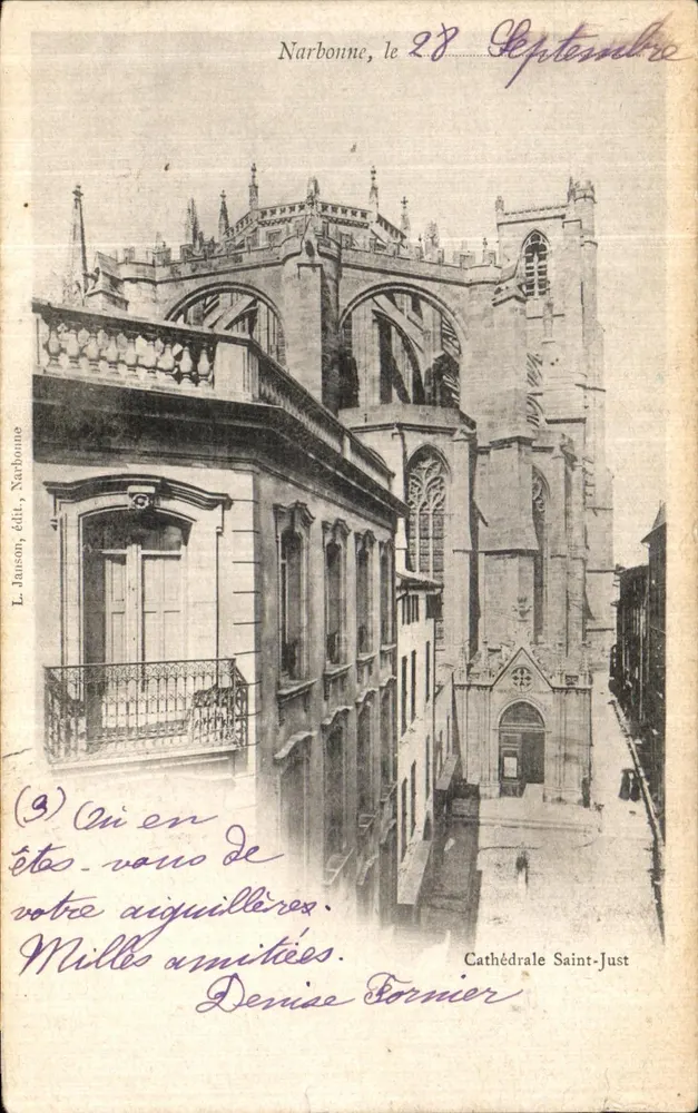 Narbonne — Kerk van Sint Justus — L. Janson, uitgever Narbonne - Voorkant