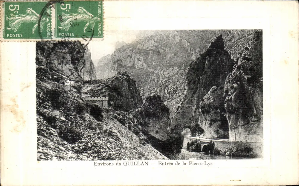 Dintorni di Quillan — Entrata della Pierre-Lys — Editore non identificato - Recto