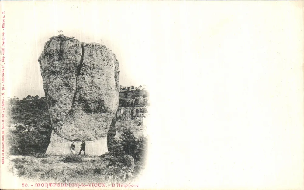 Montpellier-le-Vieux - A Amfora — Sítios e Monumentos do Sudoeste, série N. 20, edição Labouche Fr. - Frente