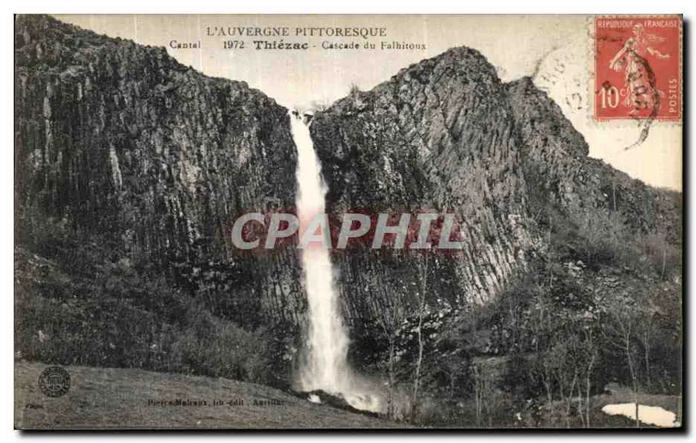 Cantal — Wasserfall Falhitoux — Pierre Malcaux, Verlag, Nr. 1972 - Vorderseite