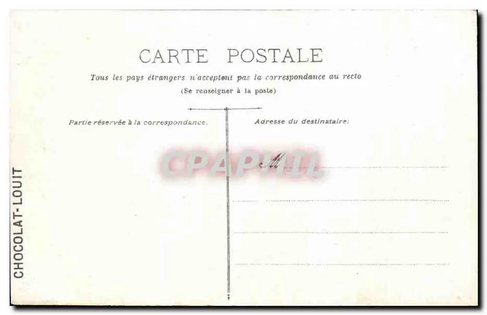 Estátua do Papa Gerbert (Sylvestre II) em Aurillac (Cantal) — Editada para o CHOCOLAT-LOUIT, N°14 - Verso