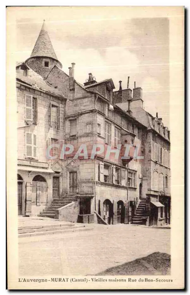 Murat (Cantal) - Alte Häuser in der Rue du Bon-Secours — Verlag Drucker - Vorderseite