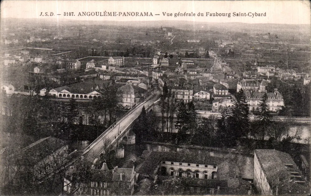 Angoulême-Panorama — Allgemeiner Blick auf den Faubourg Saint-Cybard — J.S.D. 3107 - Vorderseite