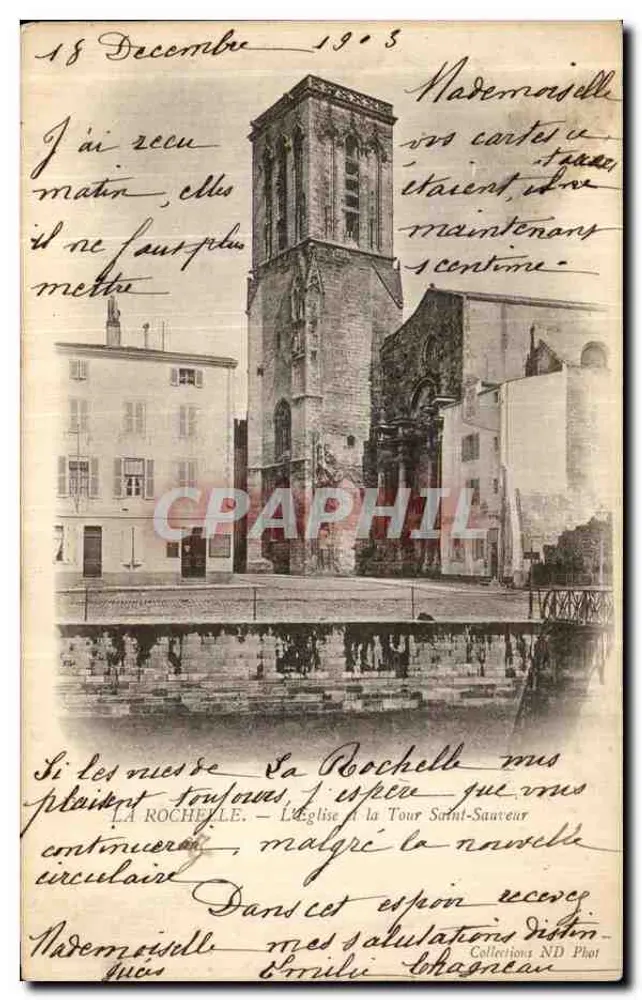 La Rochelle — Die Kirche und die Turm Saint-Sauveur — Collections ND Phot - Vorderseite