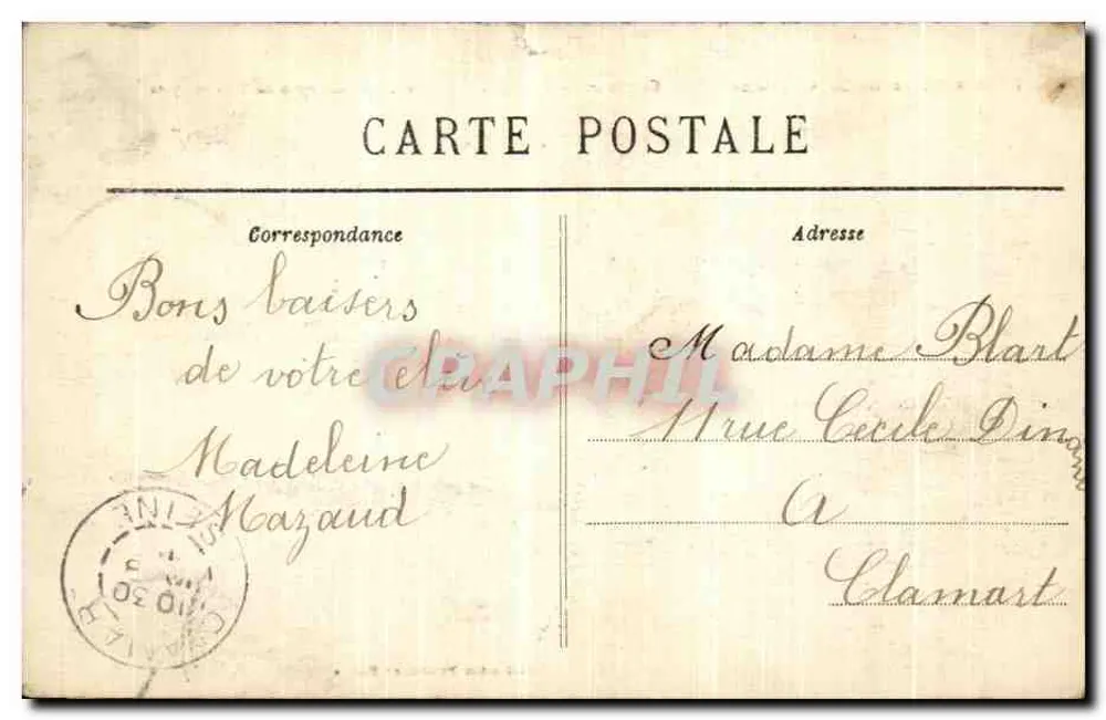 Schluchten der Dordogne — Die Dordogne bei Val-Bené — Sammlung EYBOULET Frères - Rückseite
