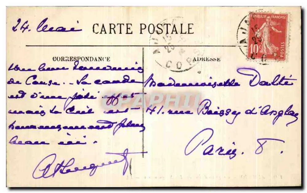 Ajaccio — Sturm über die Inseln Sanguinaires — LL, n° 110 - Rückseite