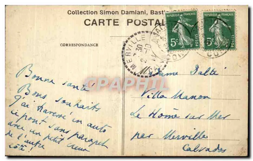 Passage de l'Inzeca de Ghisoni — Korsika — Sammlung Simon Damiani, Bastia (n° 337) - Rückseite