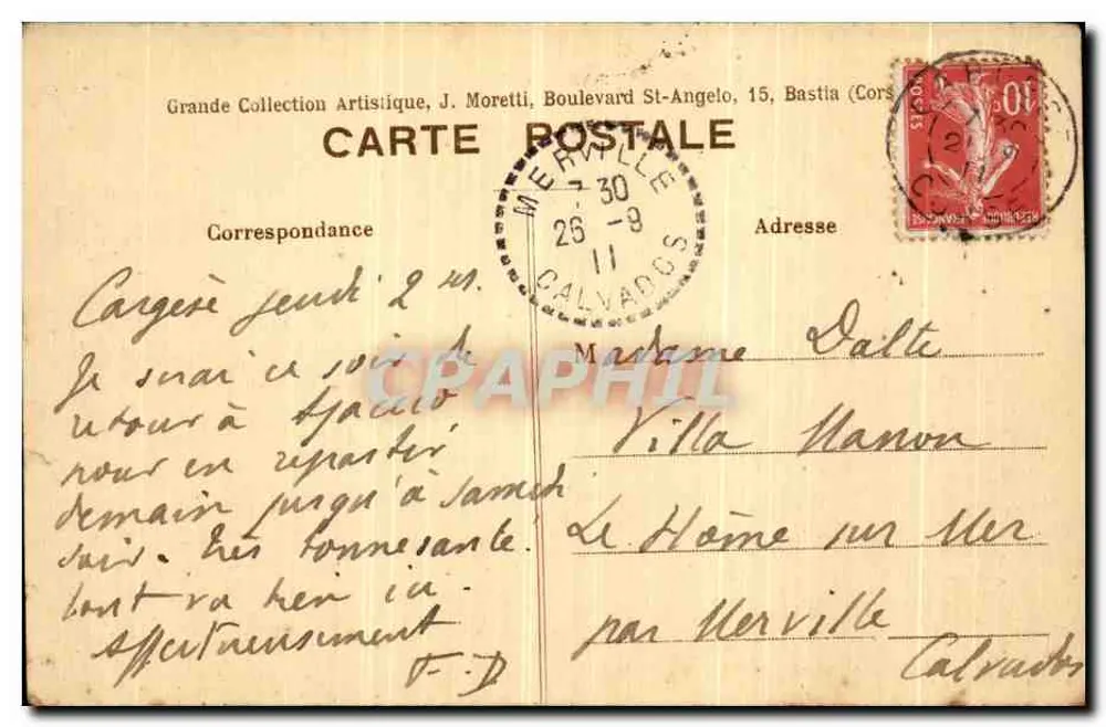 Calanches de Piana (Hundekopf) — Korsika — n° 3116 — Verlag nicht sichtbar - Rückseite