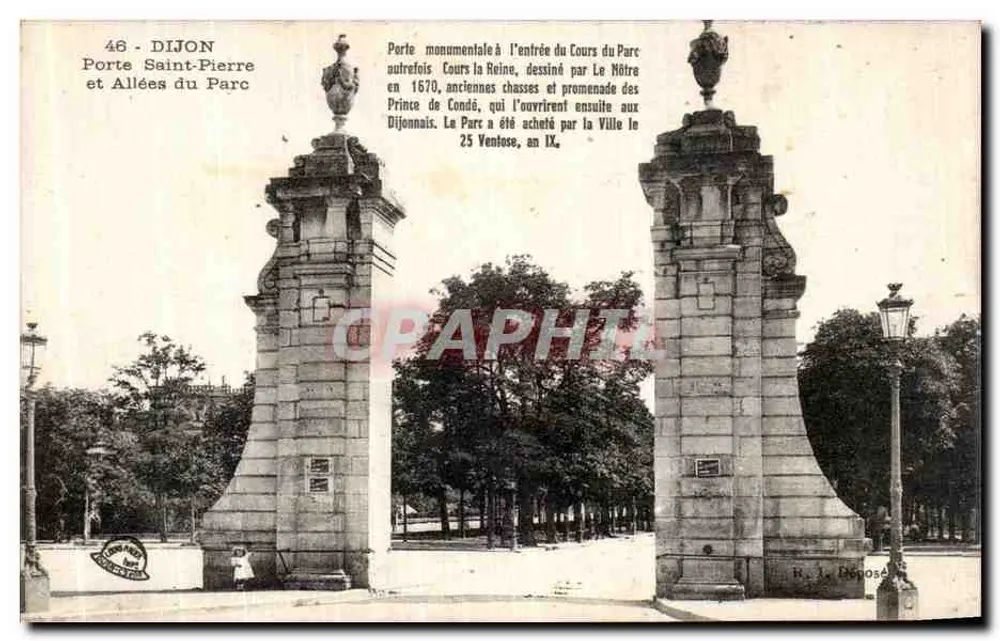 Dijon - Porte Saint-Pierre und Allées du Parc — Verlag R. Le Déposé, n°46 - Vorderseite