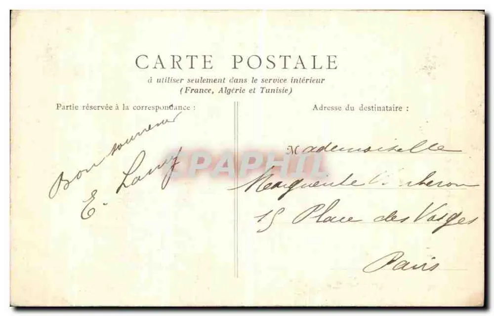 La Brenne am Pont des Launes — Sammlung J. L. Flavigny - Rückseite