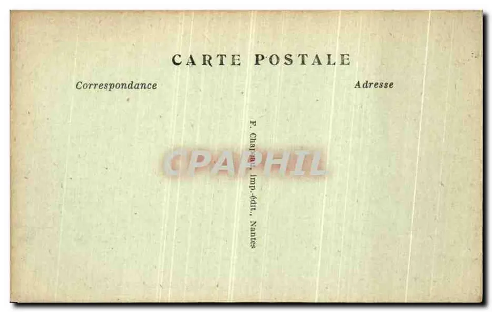 NANTES — Grab des Generals Lamoricière in der Kathedrale — F. Chapapla, Verleger, Nantes - Rückseite