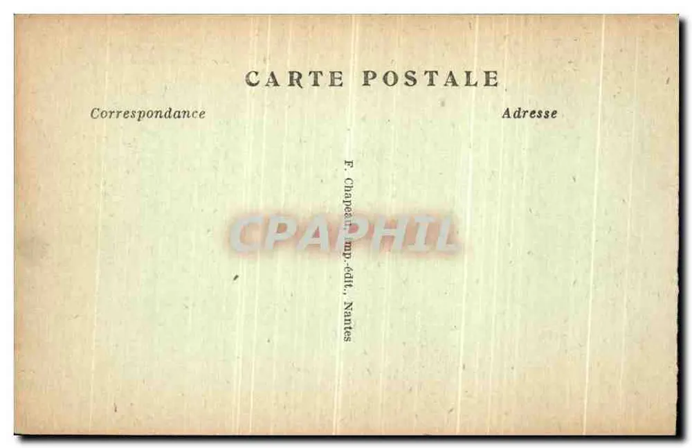 Garten der Pflanzen, der See — Nantes — F. Chapeau, Verlag, Nantes - Rückseite