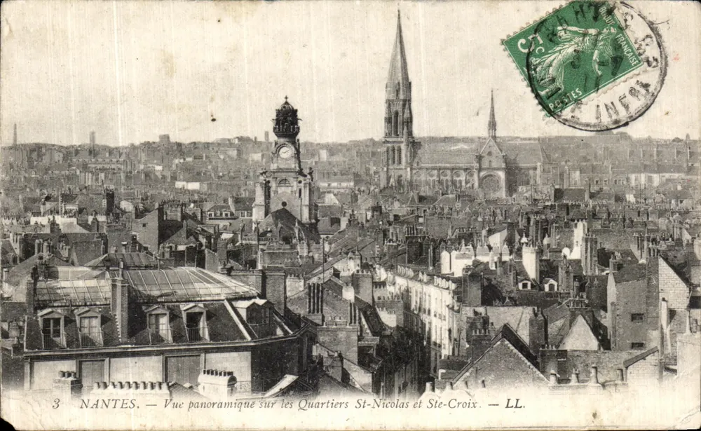 NANTES — Panoramablick auf die Viertel St-Nicolas und Ste-Croix — LL. - Vorderseite