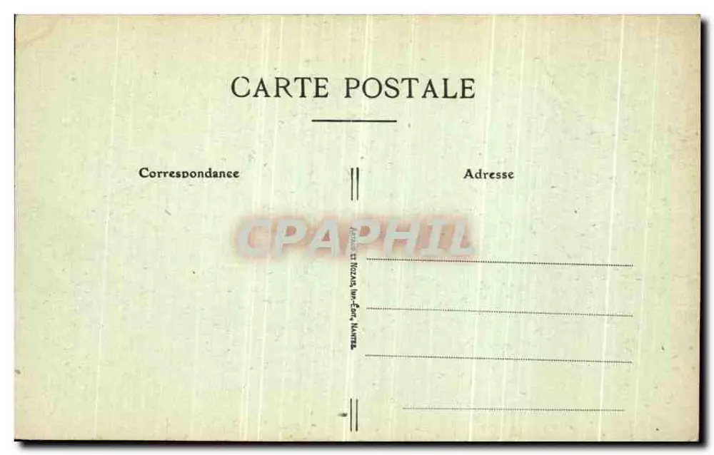 NANTES — Die Ausfahrt vom Hafen bei Mondlicht — Jésus et Mozaïs, Impr. Nantes - Rückseite