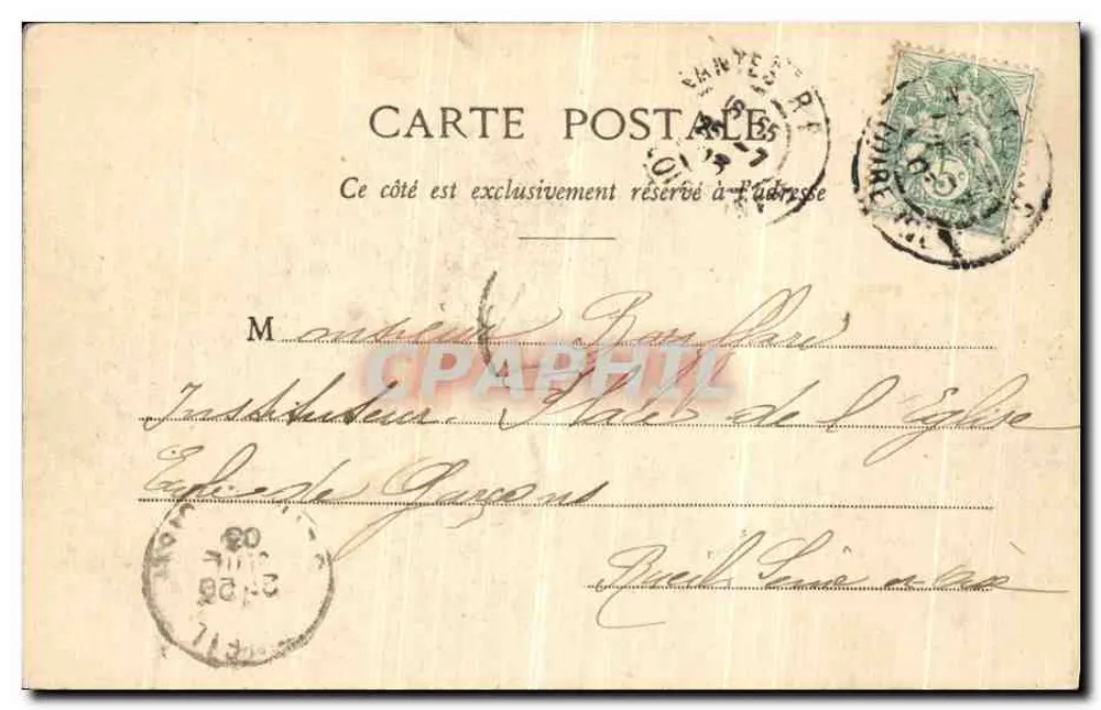 NANTES - A Prefeitura (Antiga Corte dos Contas) — editor não identificado, número de série não visível - Verso