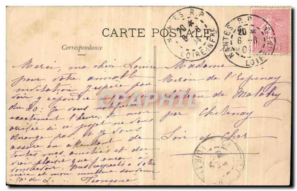 NANTES — O Castelo. - O Pont-levis. - Verso
