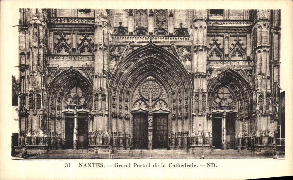 NANTES — Grand Portail der Kathedrale — ND. - Vorderseite