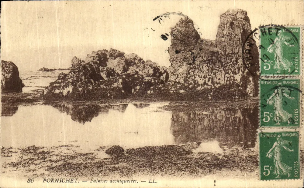 Pornichet — Falésias despedaçadas — LL. n°36 - Frente