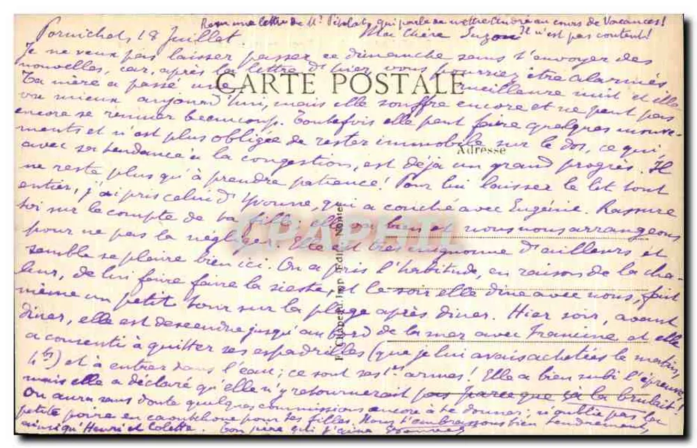 Pornichet (Loire-Inf.) — Felsen der Côte de Congrigoux — Verlag: 5. Jahrhundert - Rückseite