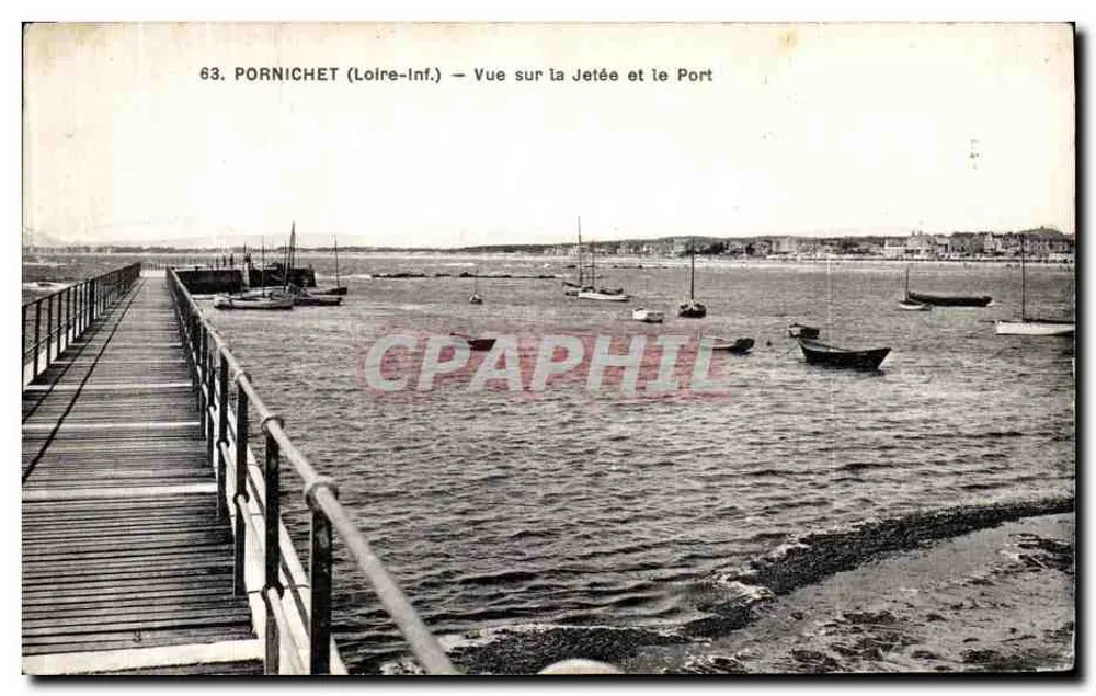 Pornichet (Loire-Inf.) — Vue sur la Jetée et le Port — éditeur Château, Nantes - Vorderseite