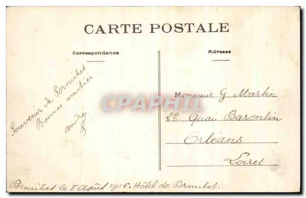 Pornichet (L.-Inf.) — Os Rochos em tempo de tempestade — Phototype Vassellier, Nantes - Verso