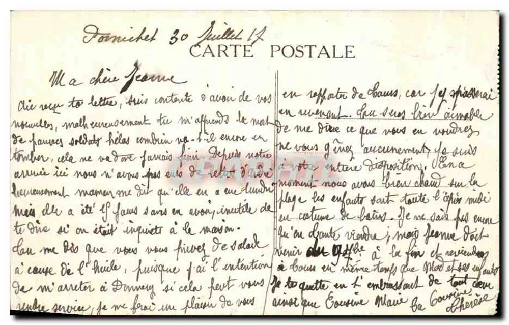 Pornichet (Loire-Inf.) - Studie von Wellen auf den Felsen bei Congrigoux - Sammlung F. Chapeau, Nantes - 3. Tausend - Rückseite