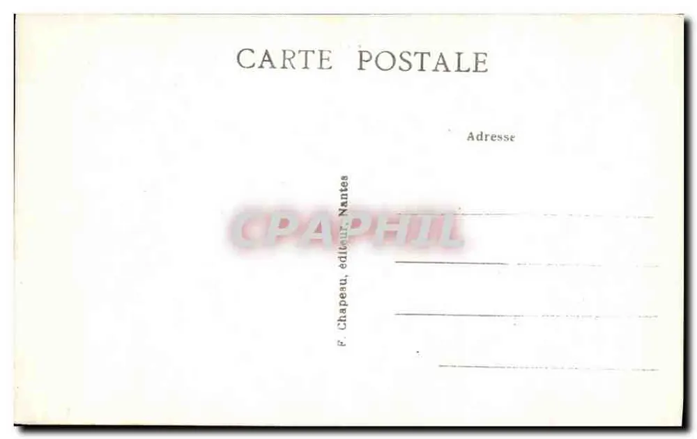 Le Pouliguen (Loire-Inf.) — Pointe de Falaise — Roche Percée — F. Chapeau, Nantes - Rückseite