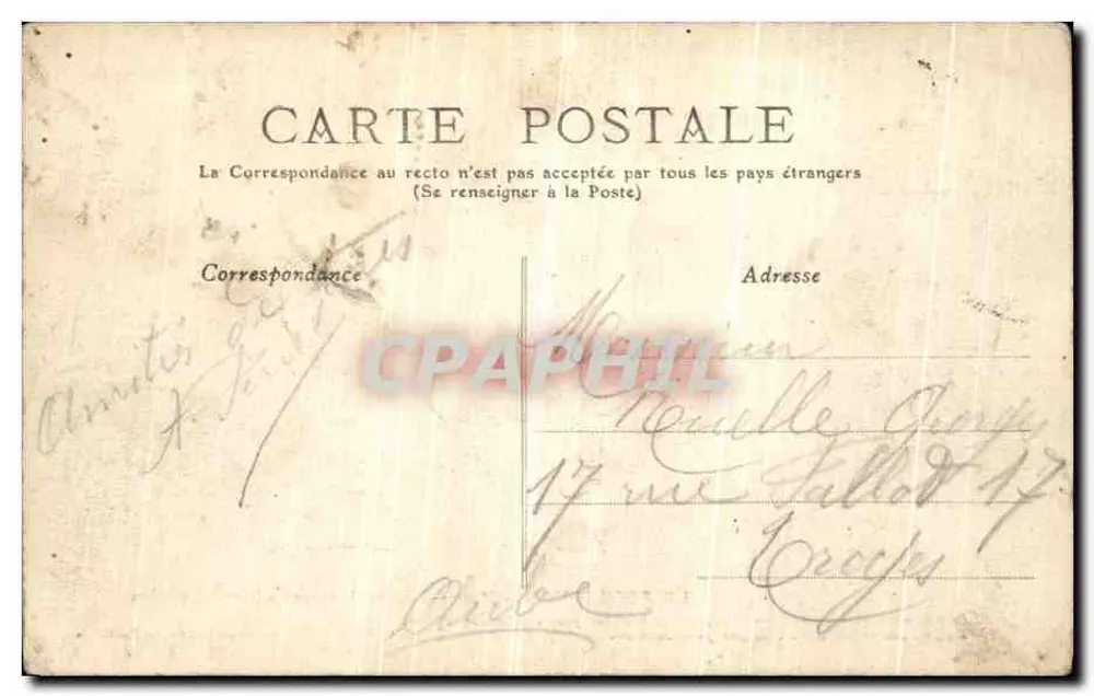 Le Pouliguen — Pierre-Percée, vier Meilen von der Küste entfernt — Sammlung Fodéré - Rückseite