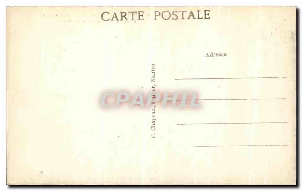 Le Pouliguen (Loire-Inf) — Pointe de Falaise - Roche Percée — P. Chapeau, Verlag, Nantes - Rückseite